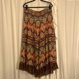 Tasha Polizzi 100% cotton skirt with tassels